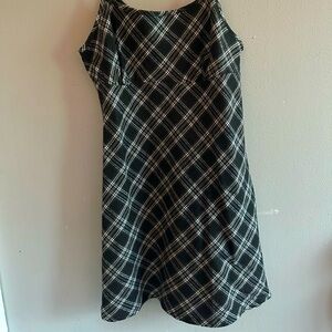 Black white and black stripped dress